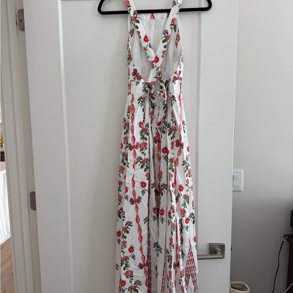 Hill House Addie Dress Red Shell Vine Sateen Maxi - Picture 3 of 5